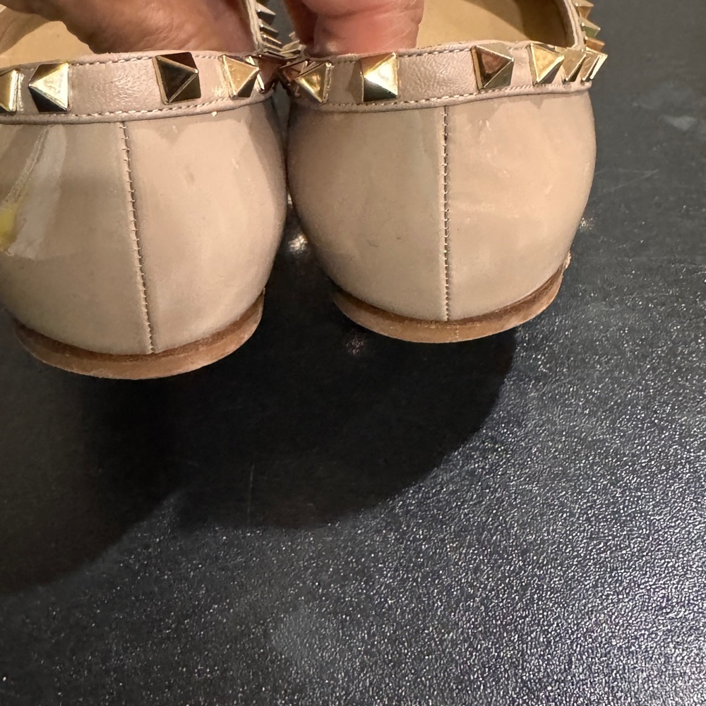 Valentino Garavani Poudre Studded  ballet Flats 38.5/ 8.5 made in Italy - Picture 6 of 10